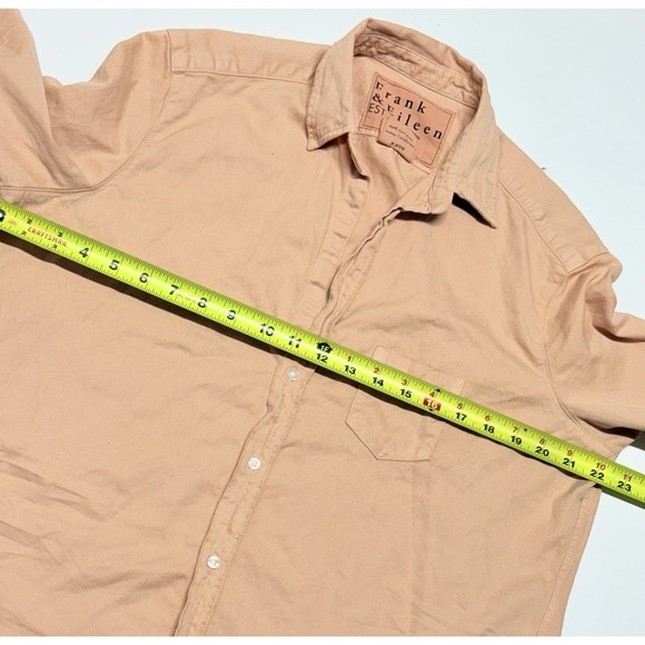 Frank Eileen Barry Distressed Button Up Shirt Womens Medium Oversize Made In USA - Picture 2 of 6